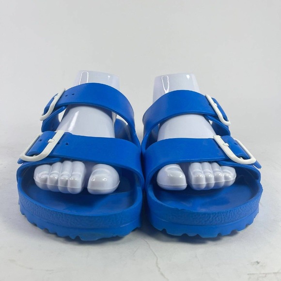 Birkenstock Women's Arizona Essentials EVA Sandals US 10 Blue Rubber Slide Shoes - Picture 2 of 10